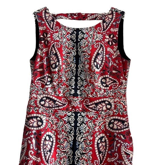 🌺NANETTE LEPORE Gorgeous Red & Blue Bandana Paisley w/ pockets Size 2🌺 - Picture 4 of 8